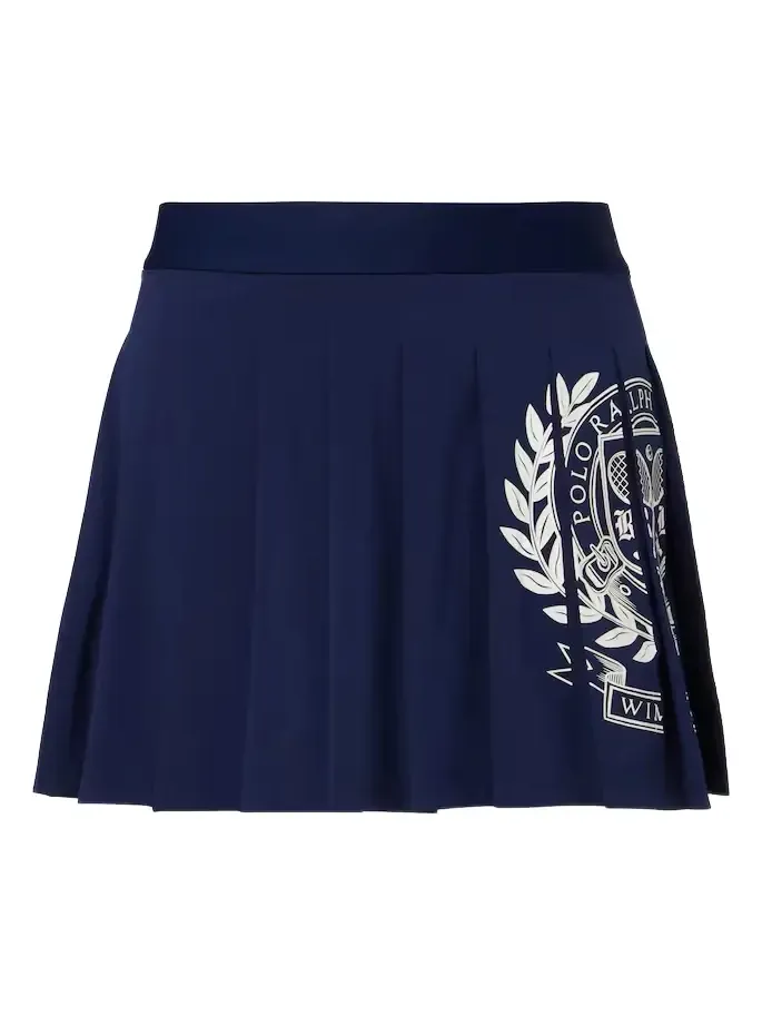 Polo Ralph Lauren x Wimbledon logo pleated tennis skirt