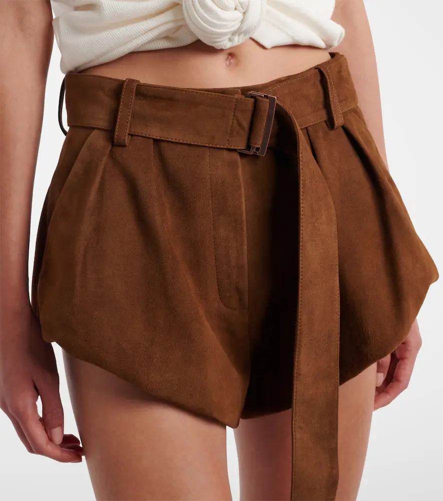 Magda Butrym Belted suede shorts | Thumbnail 2