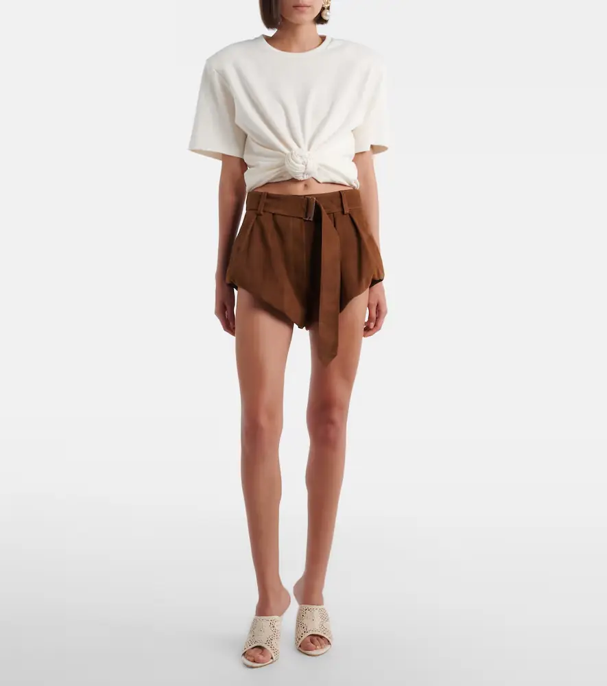 Magda Butrym Belted suede shorts | Thumbnail 4