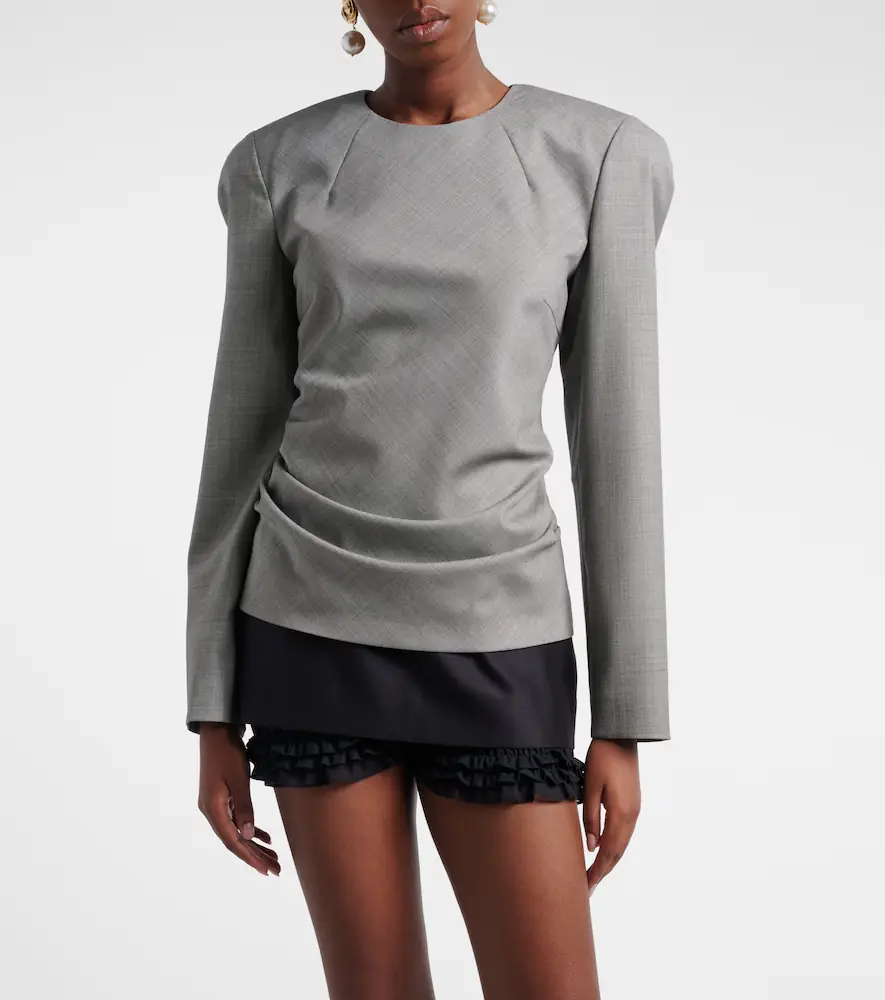 Magda Butrym Draped wool blouse | Thumbnail 2