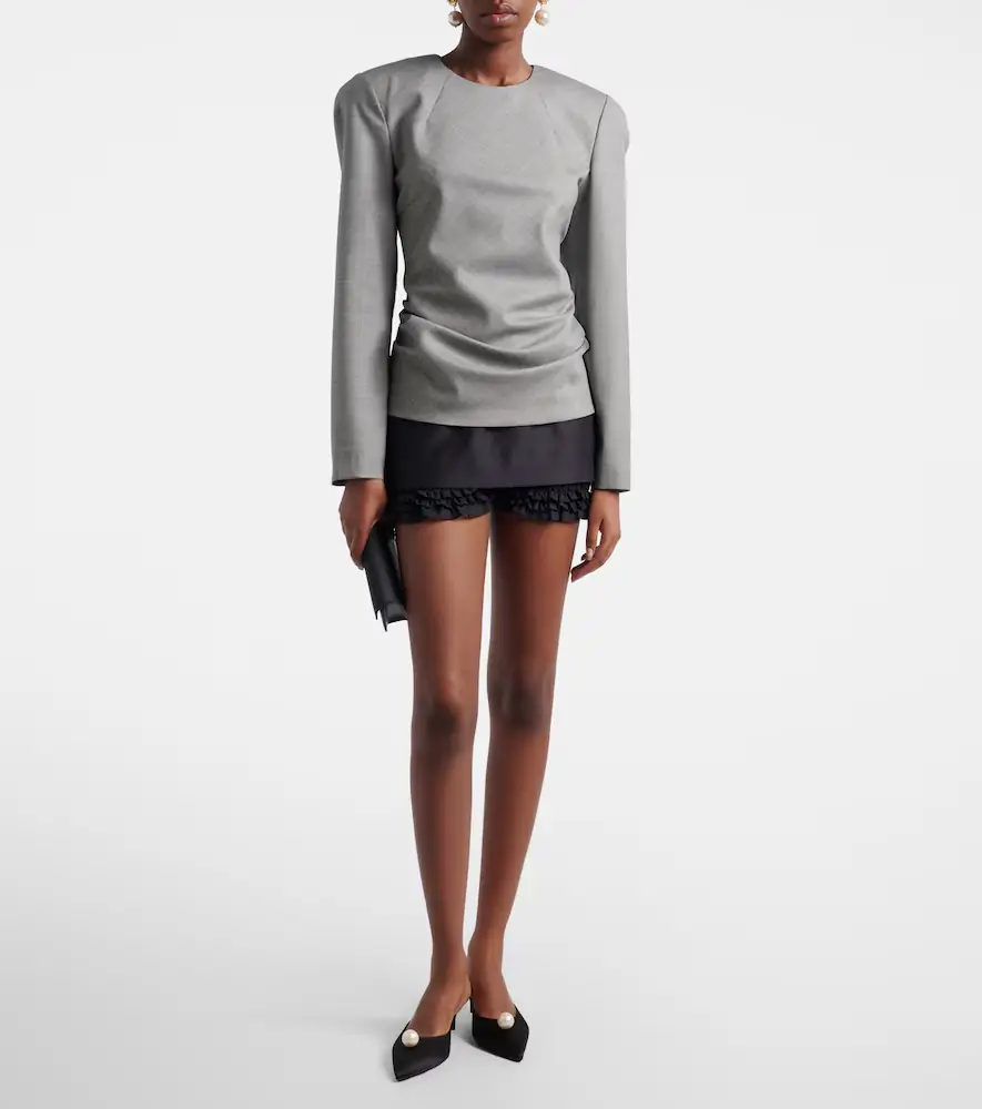 Magda Butrym Draped wool blouse | Thumbnail 3