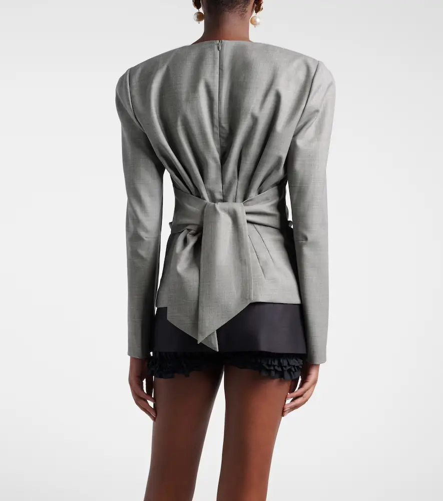 Magda Butrym Draped wool blouse | Thumbnail 4