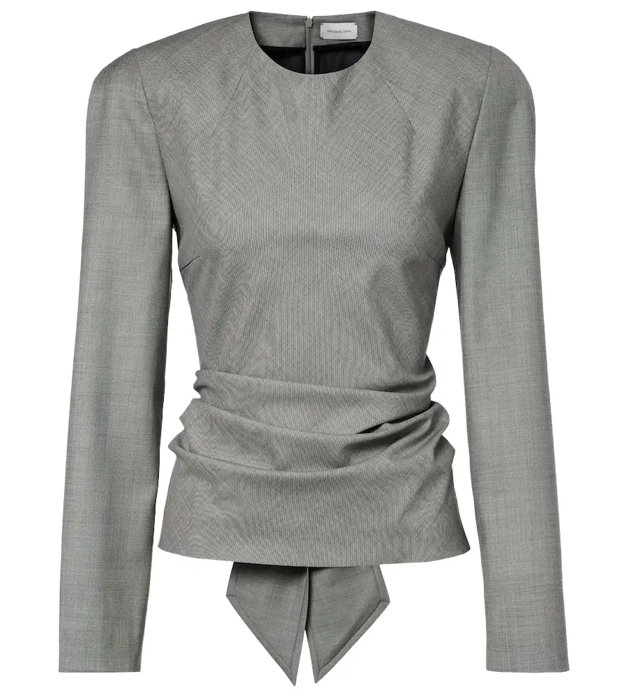 Magda Butrym Draped wool blouse | Image 1 Magda Butrym Draped wool blouse | Image 1