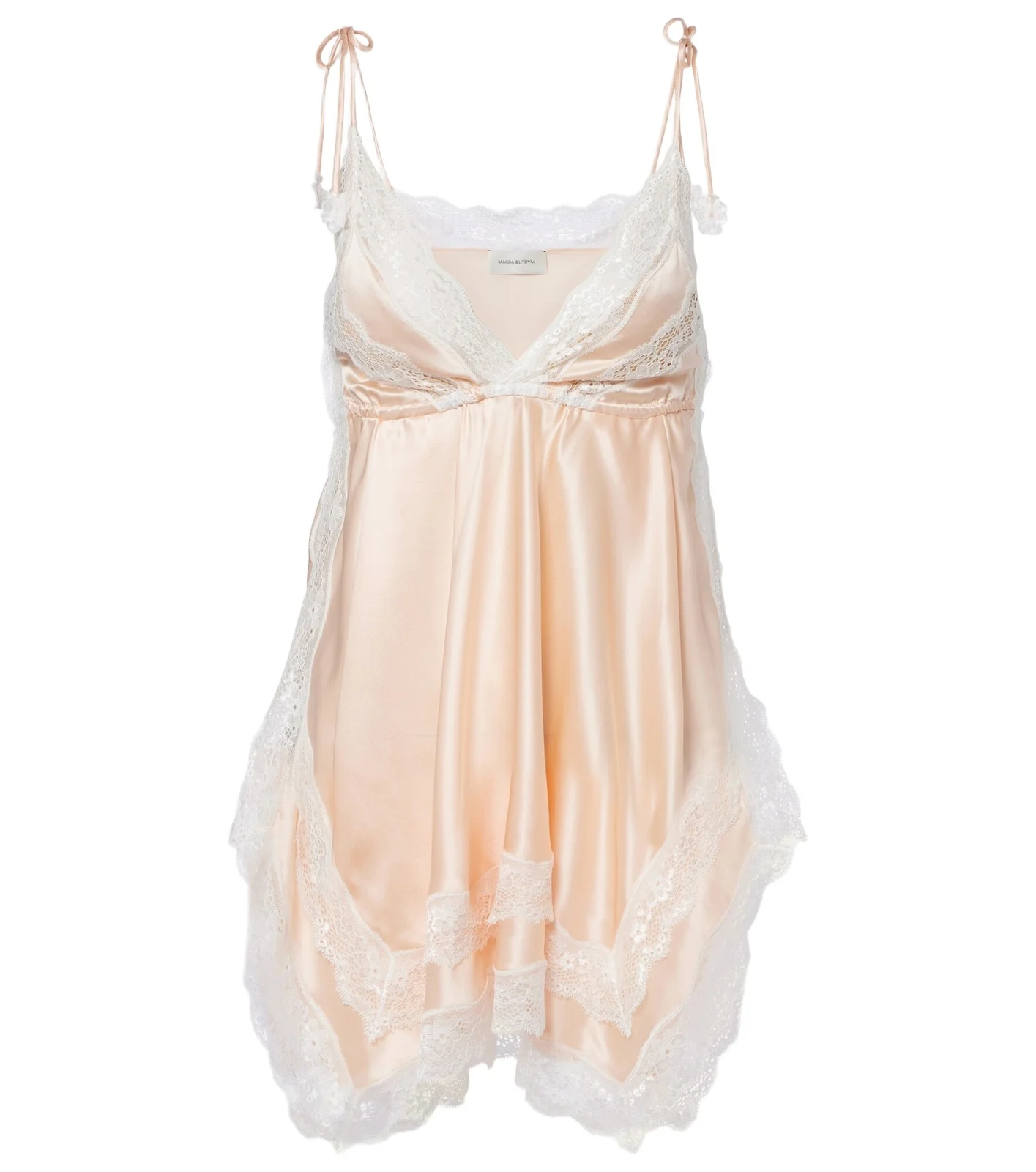 Magda Butrym Lace-trimmed silk satin camisole