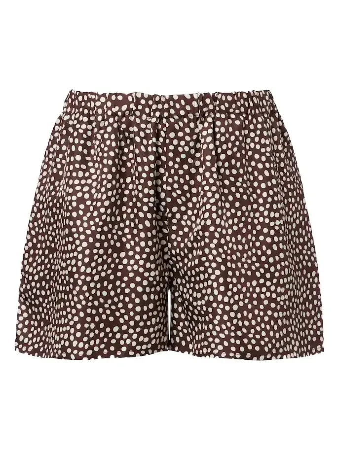 Franca polka-dot silk charmeuse shorts