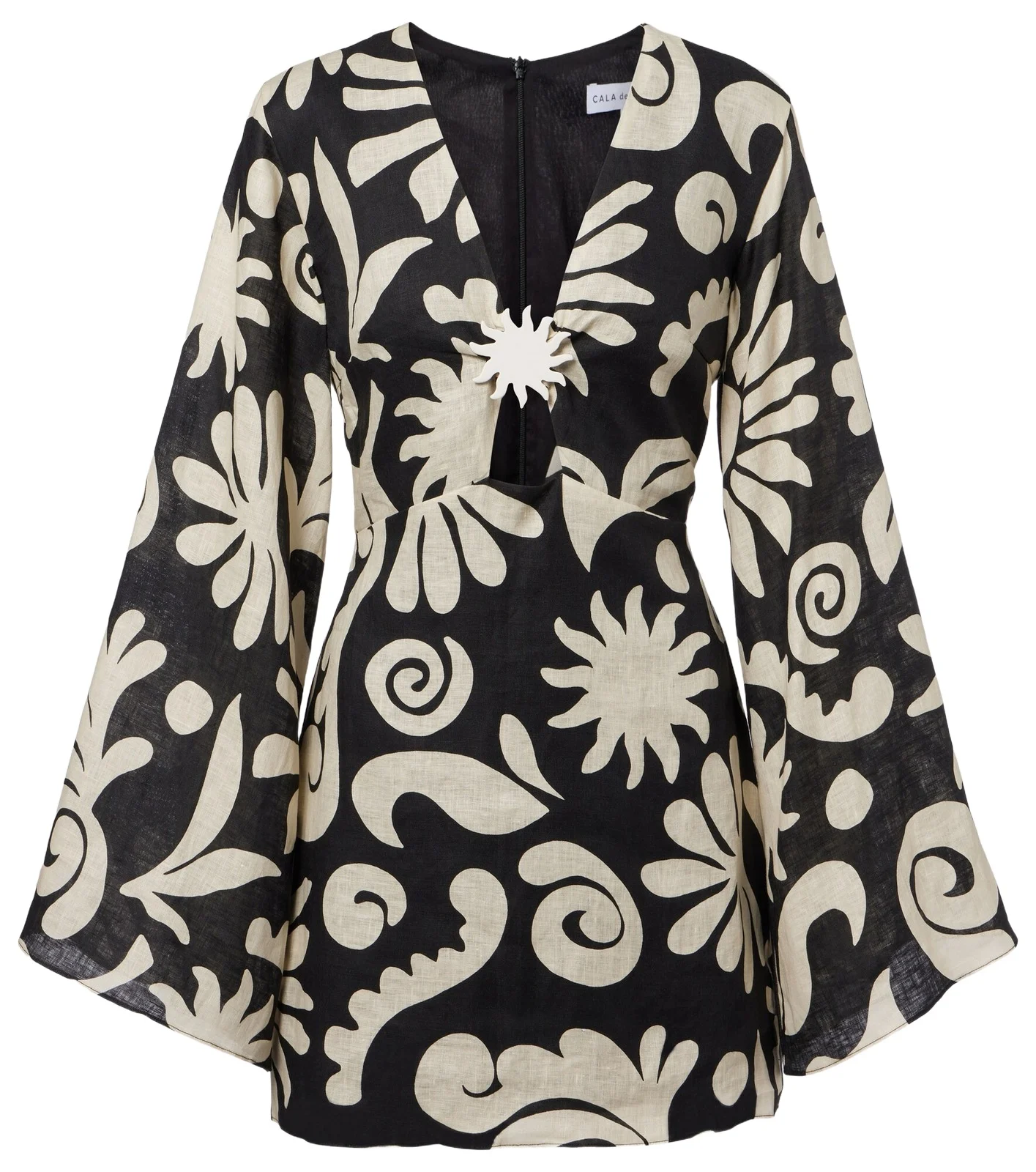 Vera printed linen minidress
