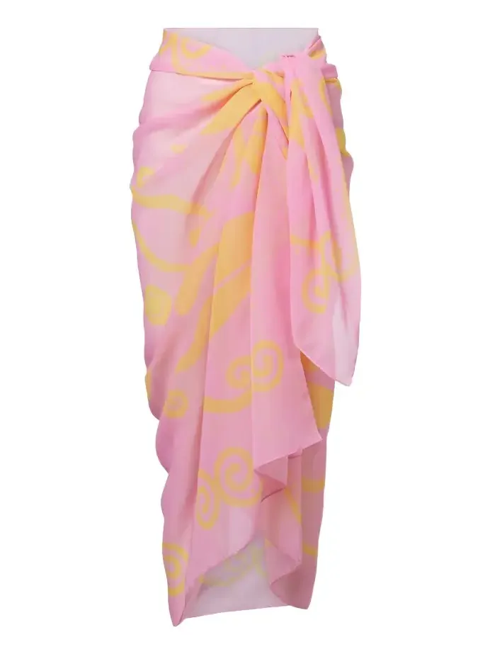 Luana printed beach cover-up