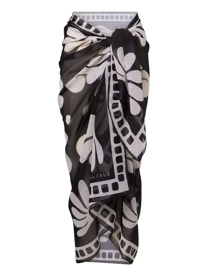 Luana printed beach cover-up