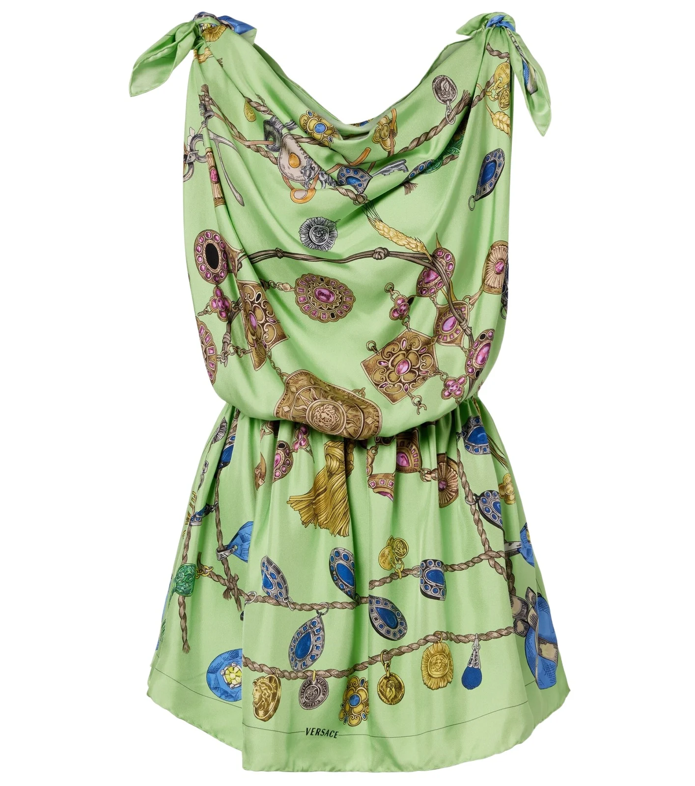 Printed silk twill minidress Printed silk twill minidress