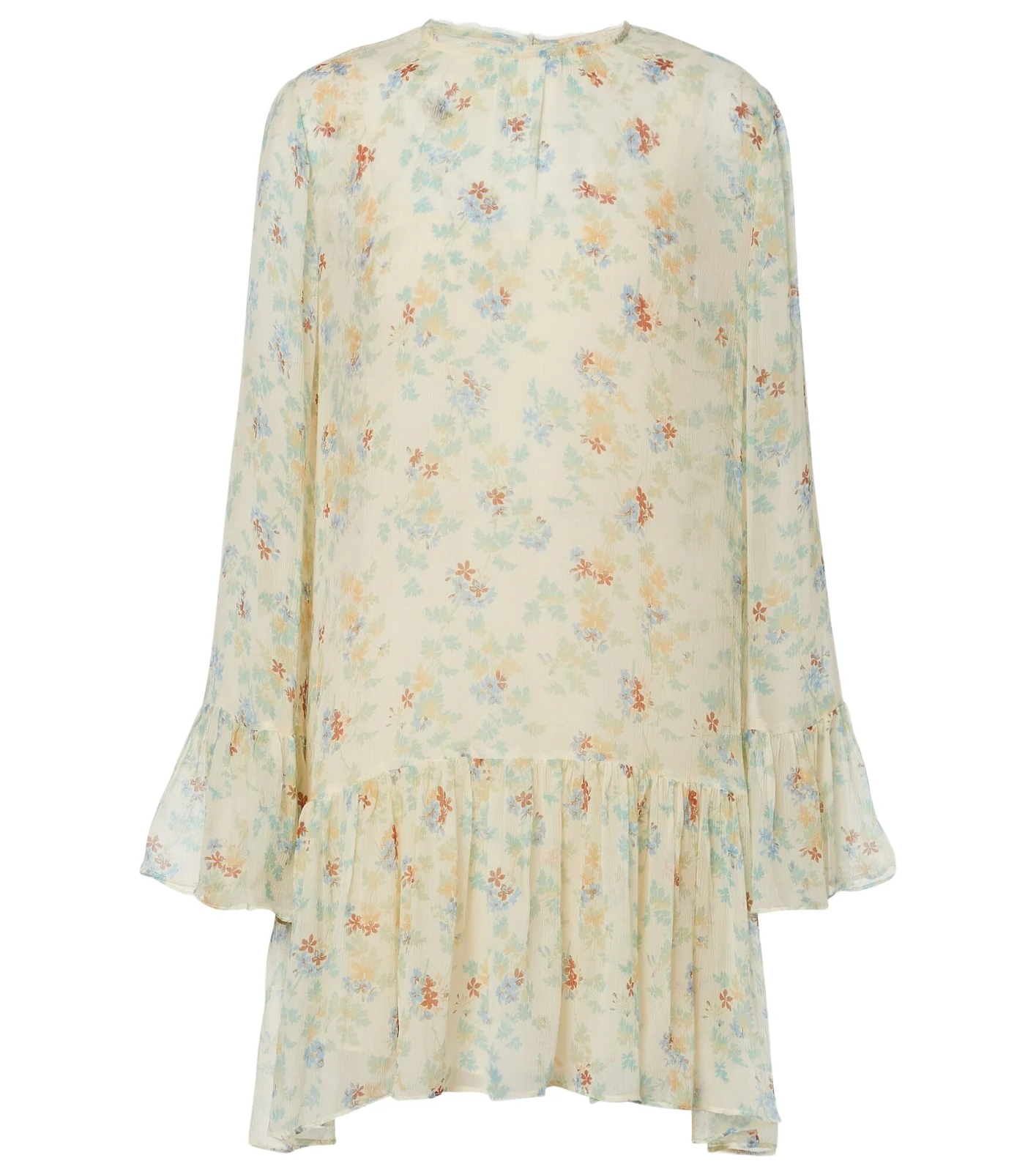 Emmeline floral silk chiffon minidress Emmeline floral silk chiffon minidress