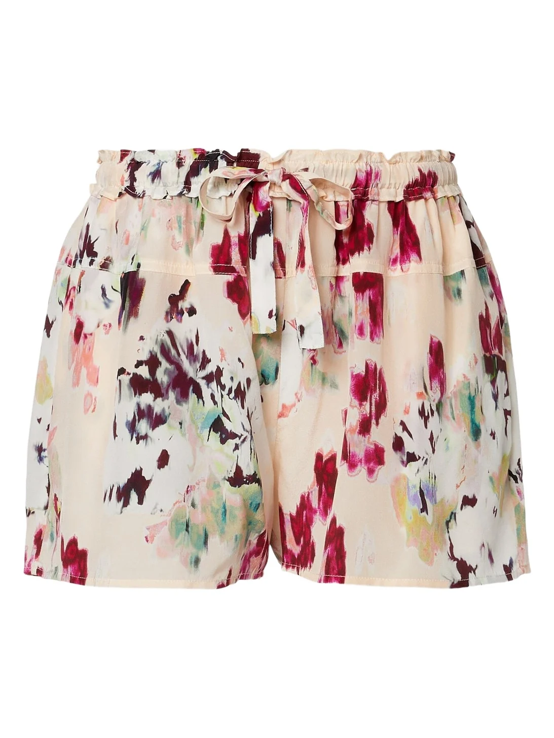Aurielle floral silk shorts