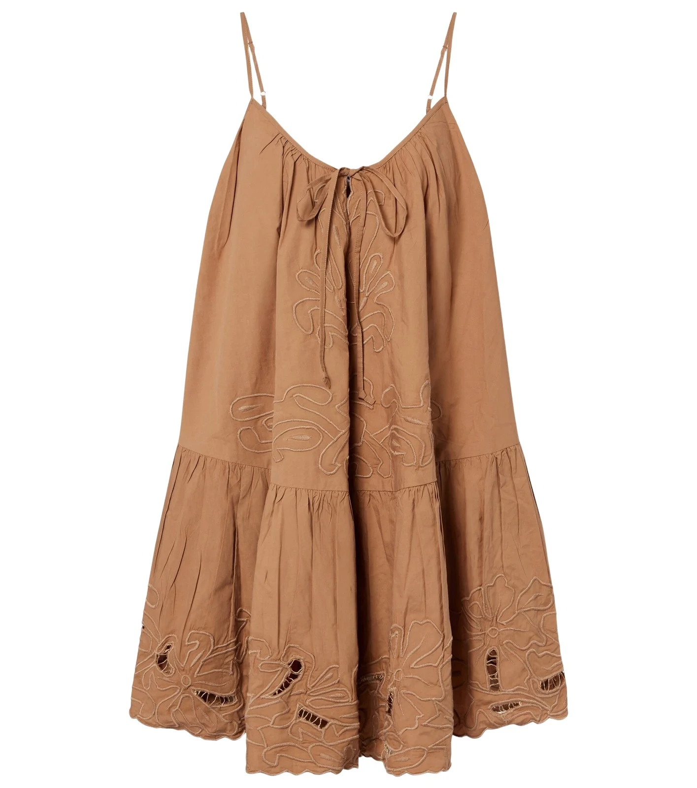 Embroidered cotton minidress Embroidered cotton minidress