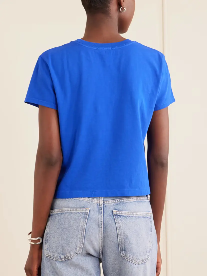 AGOLDE Adine Cropped Organic Cotton-jersey T-shirt | Thumbnail 3