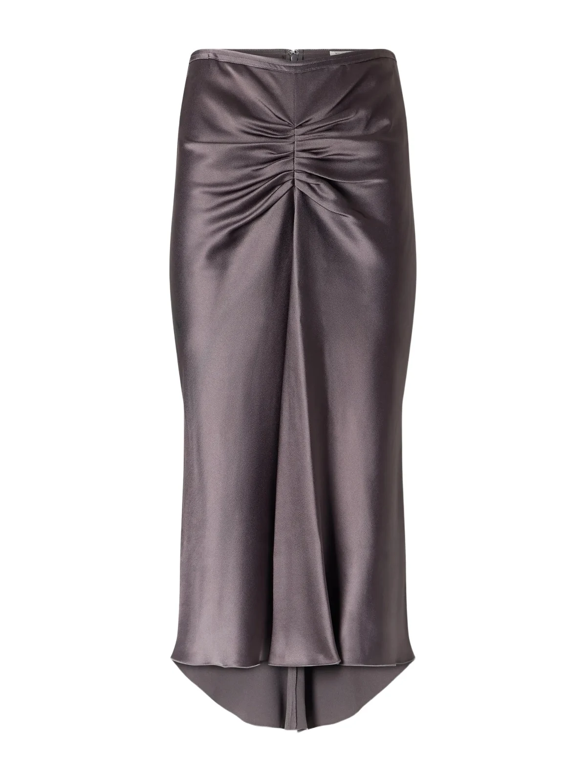 Bela Ruched Satin Midi Skirt Bela Ruched Satin Midi Skirt