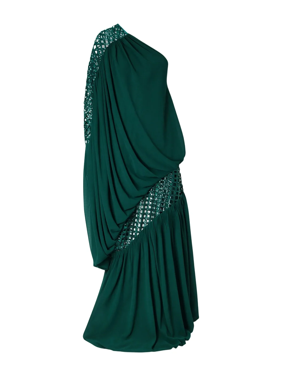 One-shoulder Sequin-embellished Crepe Dress One-shoulder Sequin-embellished Crepe Dress