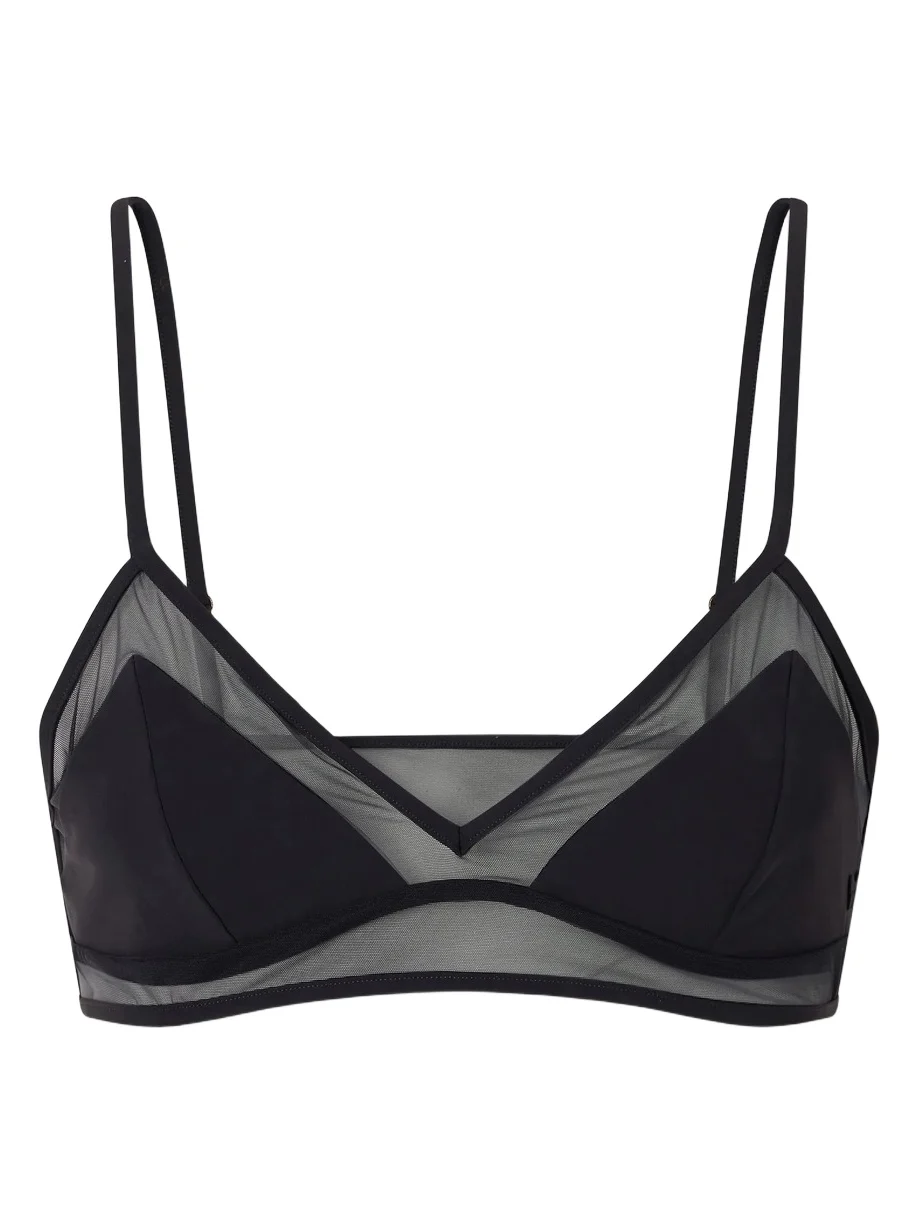 Peep Show Mesh-trimmed Bikini Top Peep Show Mesh-trimmed Bikini Top