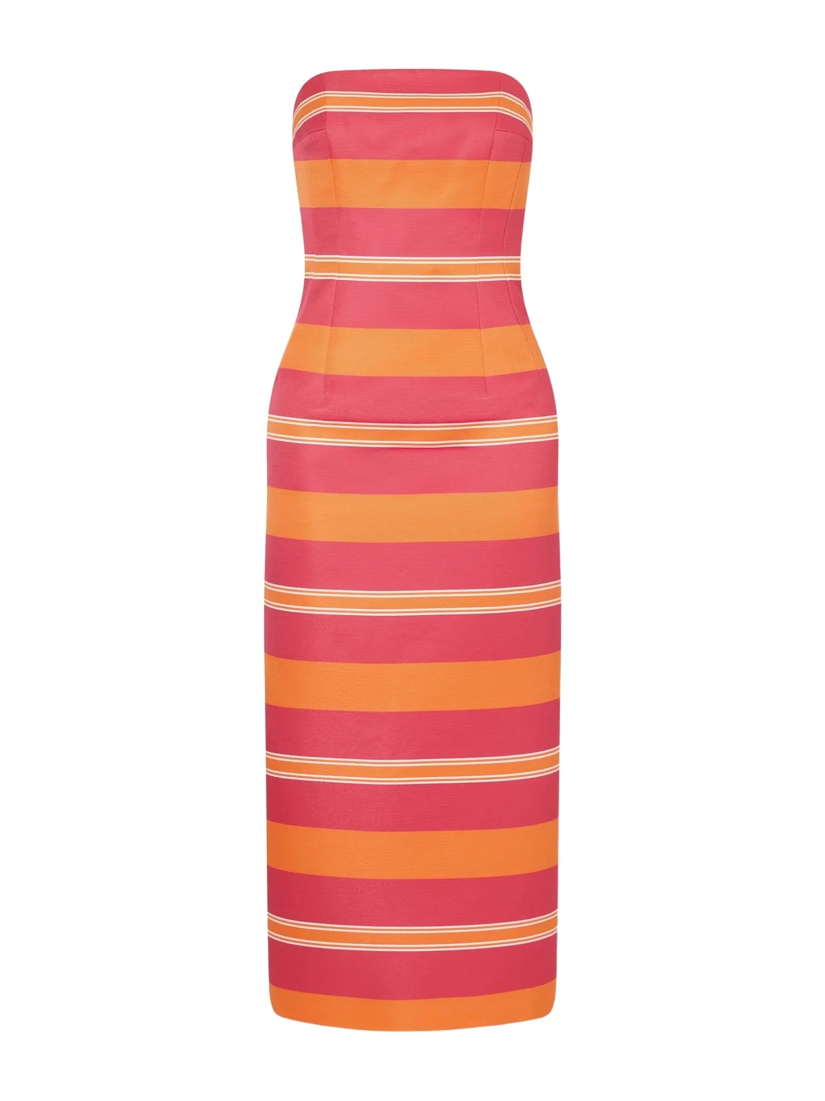 Emilia Wickstead + Manolo Blahnik Leila Striped Taffeta-faille Midi Dress