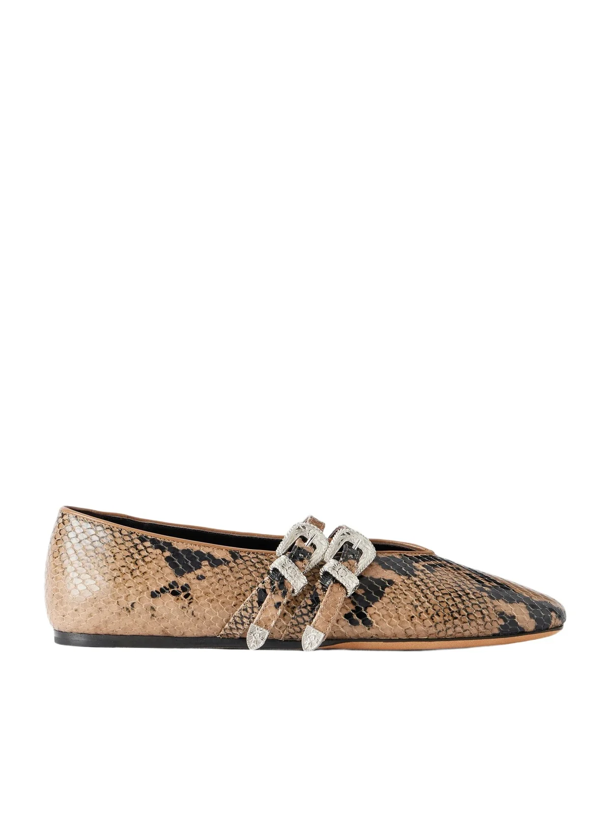 Claudia Snake-effect Leather Ballet Flats Claudia Snake-effect Leather Ballet Flats