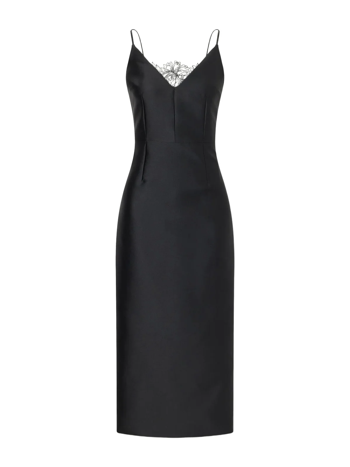 + Manolo Blahnik Libera Lace-trimmed Cady Midi Dress