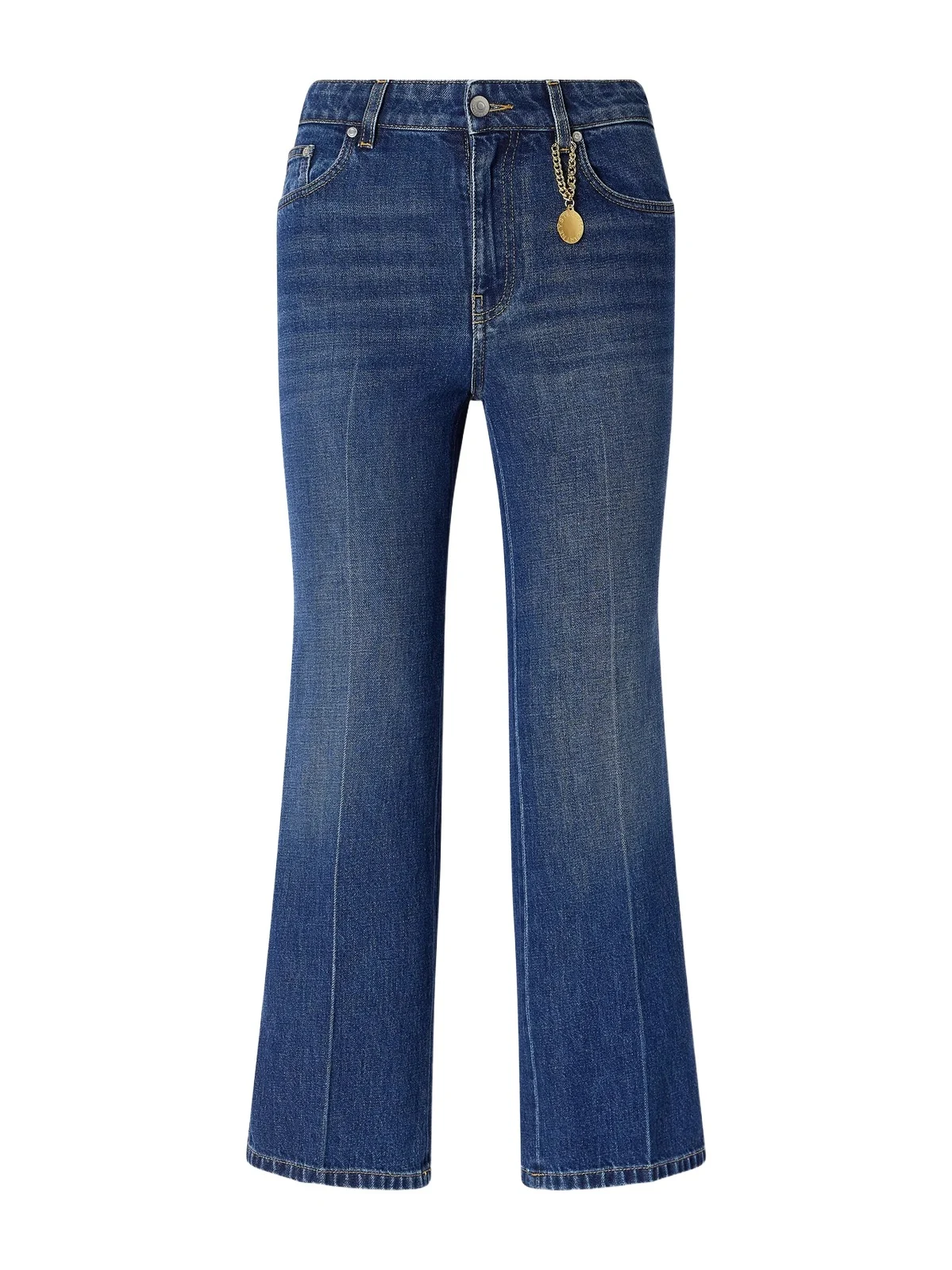 Mid-rise Cropped Flared Jeans