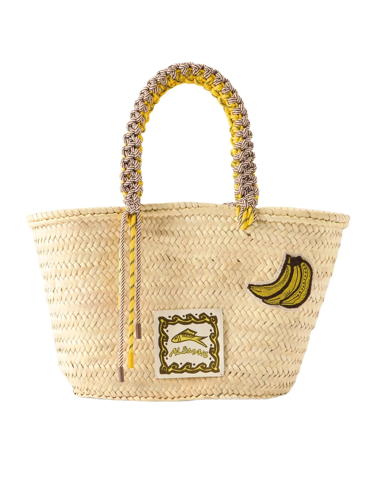 Mona Logo-appliquéd Woven Raffia-effect Bucket Bag Mona Logo-appliquéd Woven Raffia-effect Bucket Bag