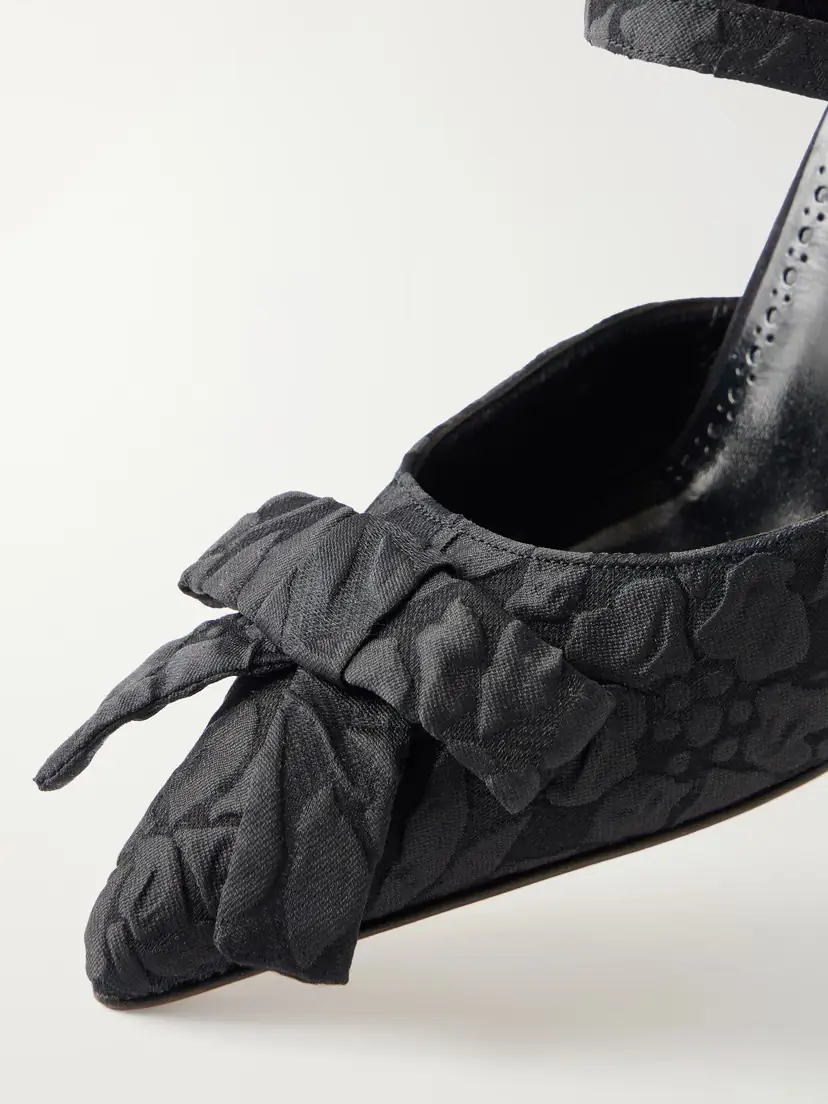 Manolo Blahnik + Emilia Wickstead Lurum 90 Bow-embellished Jacquard Mules | Thumbnail 5 Manolo Blahnik + Emilia Wickstead Lurum 90 Bow-embellished Jacquard Mules | Thumbnail 5