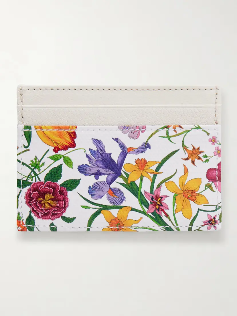 Gucci Floral-print Leather Cardholder | Thumbnail 2