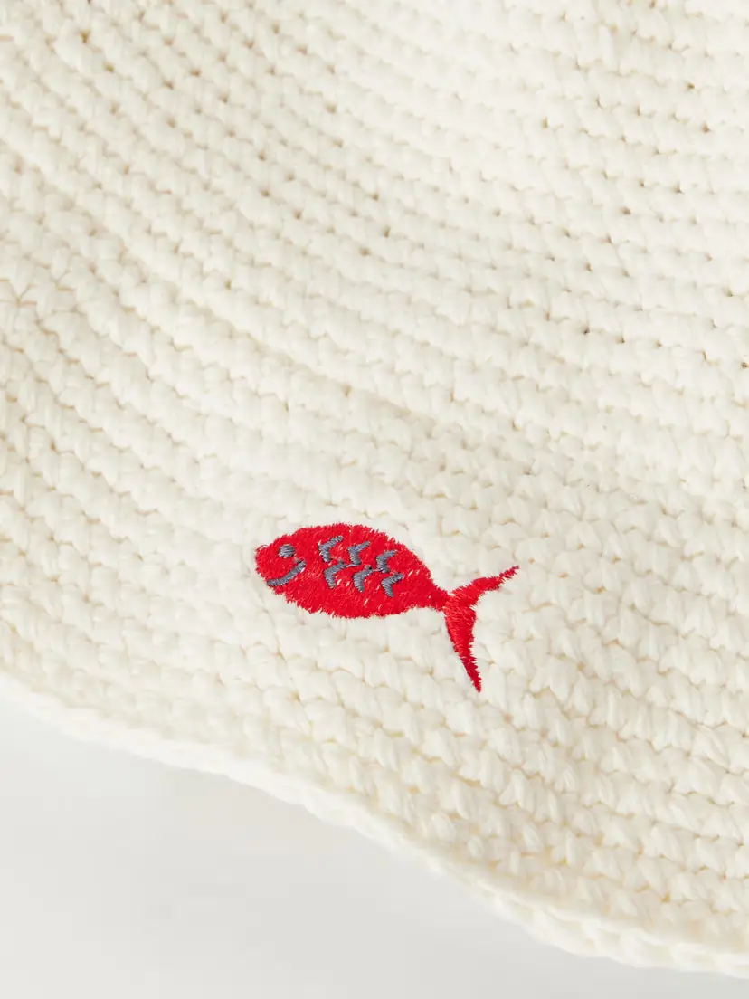 Staud + Da Adolfo Meyers Crocheted Logo-embroidered Cotton Hat | Thumbnail 3 Staud + Da Adolfo Meyers Crocheted Logo-embroidered Cotton Hat | Thumbnail 3