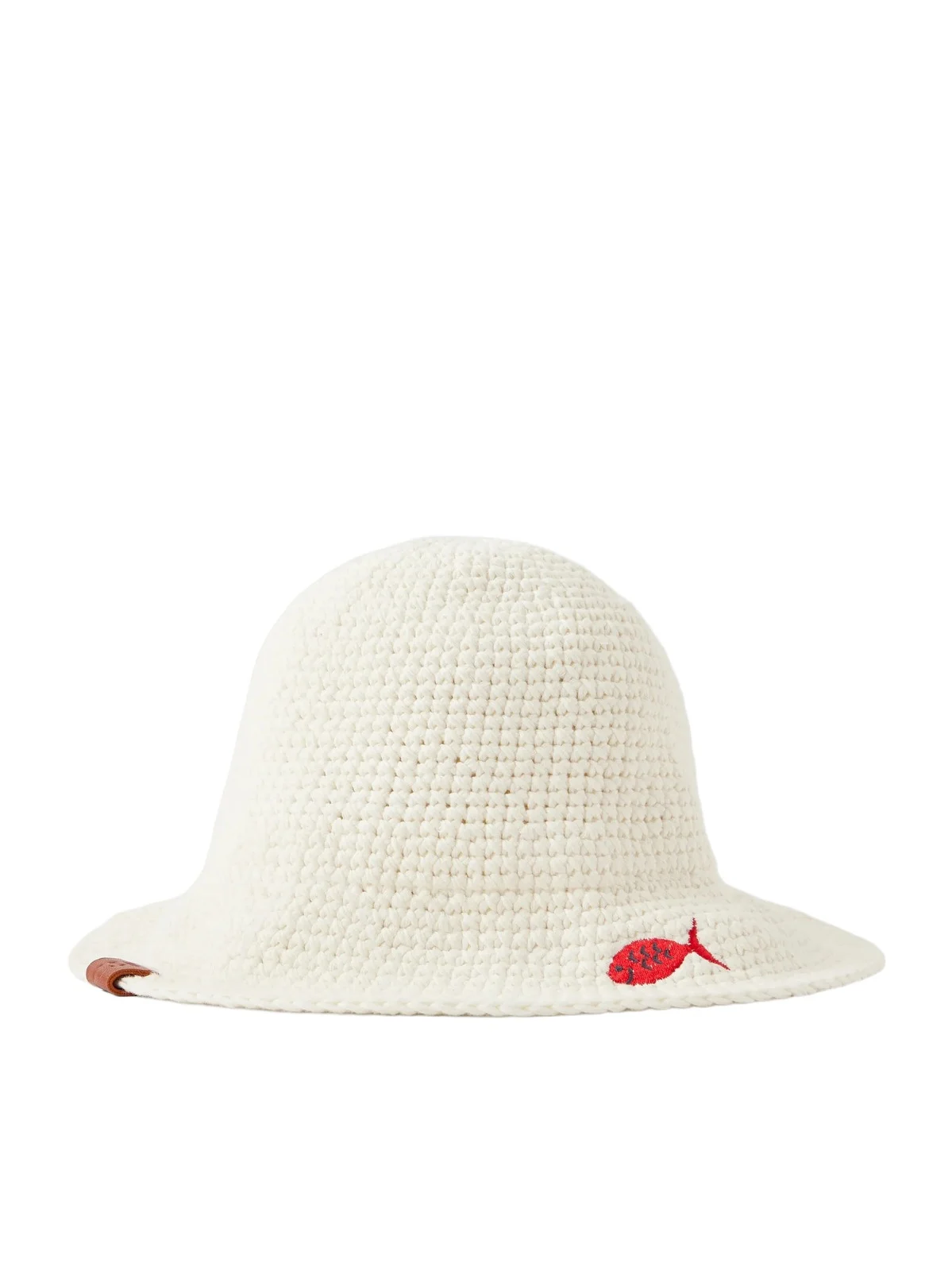 Staud + Da Adolfo Meyers Crochet-knit Logo-embroidered Cotton Hat