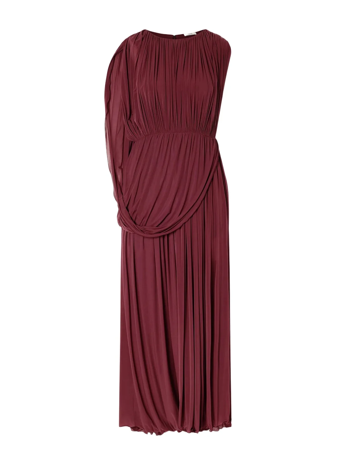 Kahlo Asymmetric Draped Crepe Maxi Dress