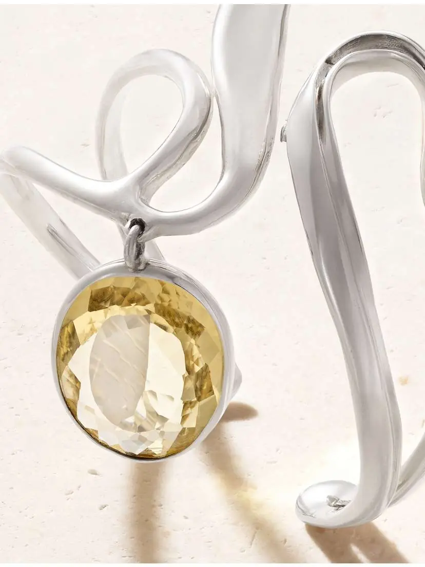 Juju Vera Lula Sterling Silver And Citrine Cuff | Thumbnail 4