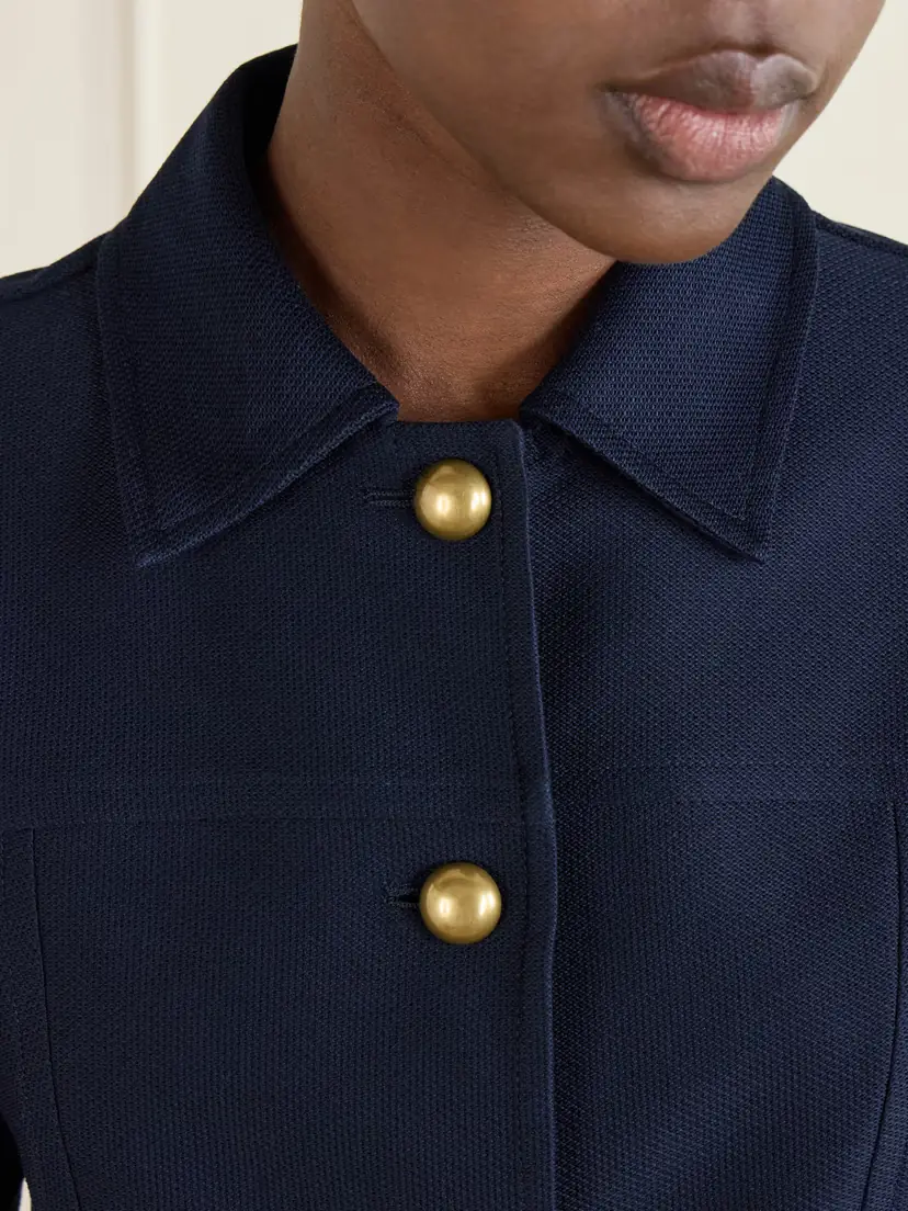 Max Mara Paneled Cotton-piqué Shirt | Thumbnail 5 Max Mara Paneled Cotton-piqué Shirt | Thumbnail 5