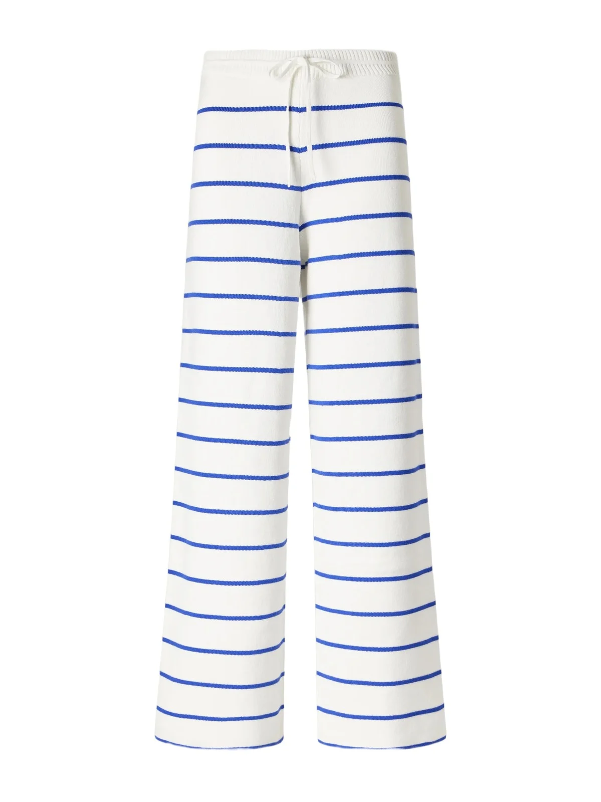 Striped Cotton Wide-leg Pants