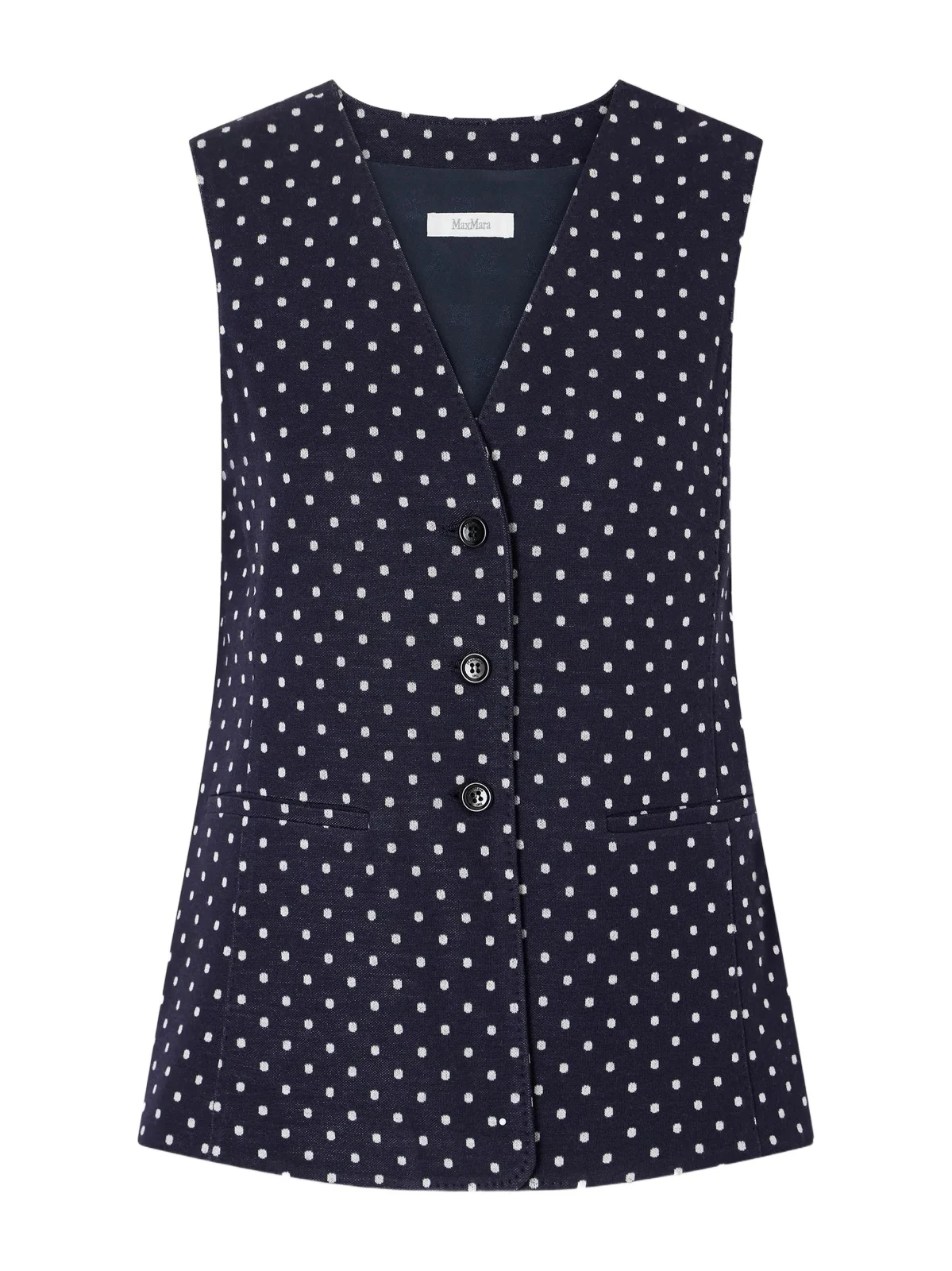 Max Mara Rivolo Polka-dot Woven Waistcoat