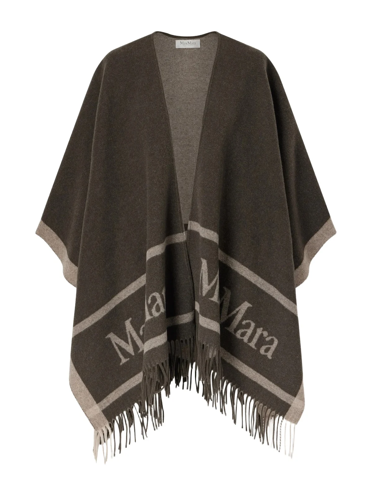 Hilde Fringed Wool-jacquard Cape Hilde Fringed Wool-jacquard Cape
