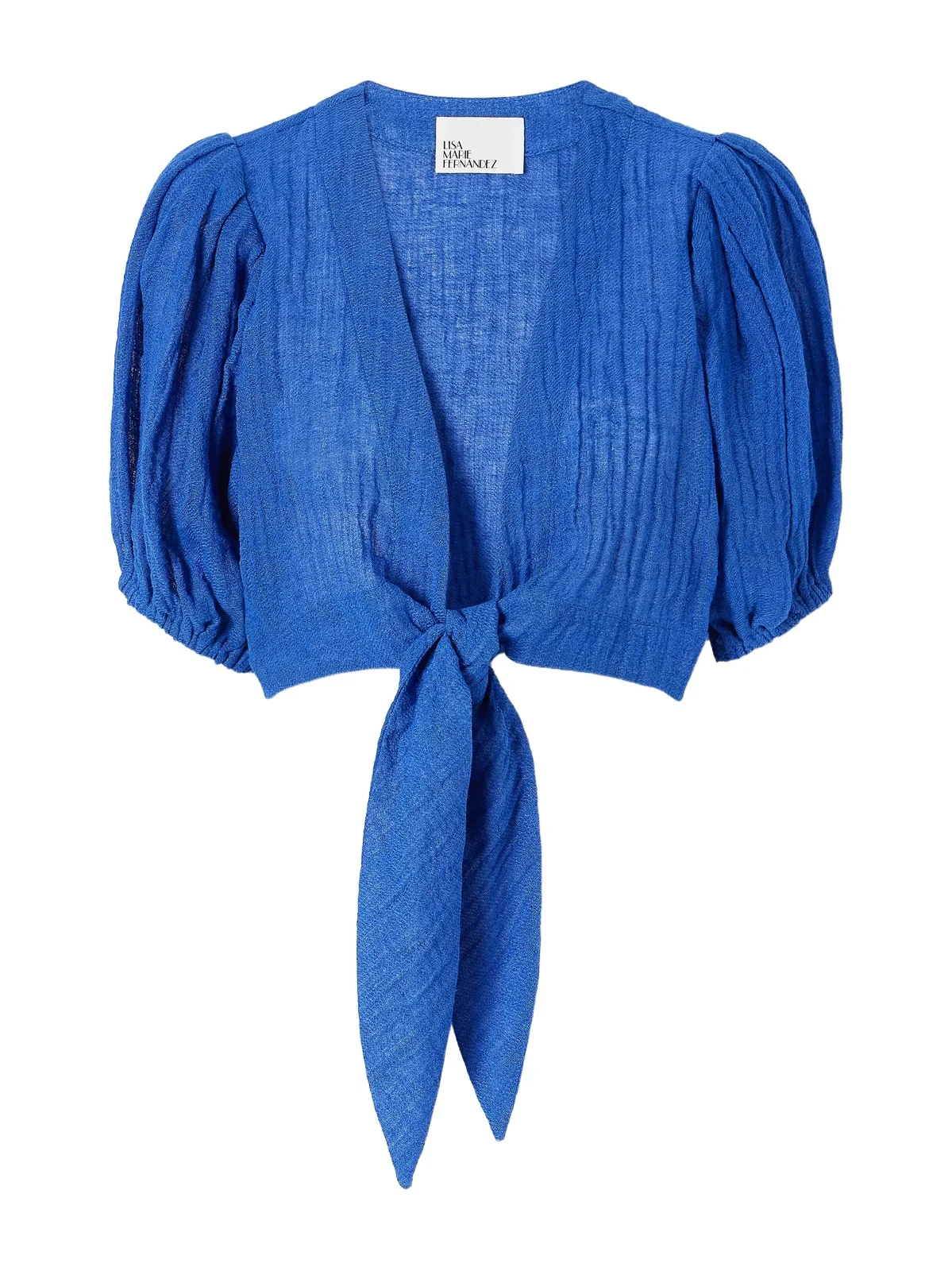 Pouf Tie-detailed Linen-blend Blouse Pouf Tie-detailed Linen-blend Blouse