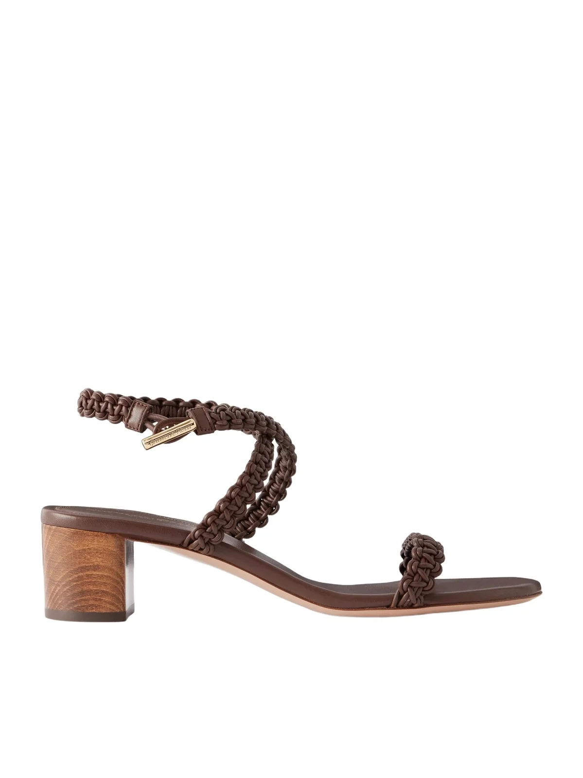 Gianvito Rossi Ubud 45 Braided Leather Sandals