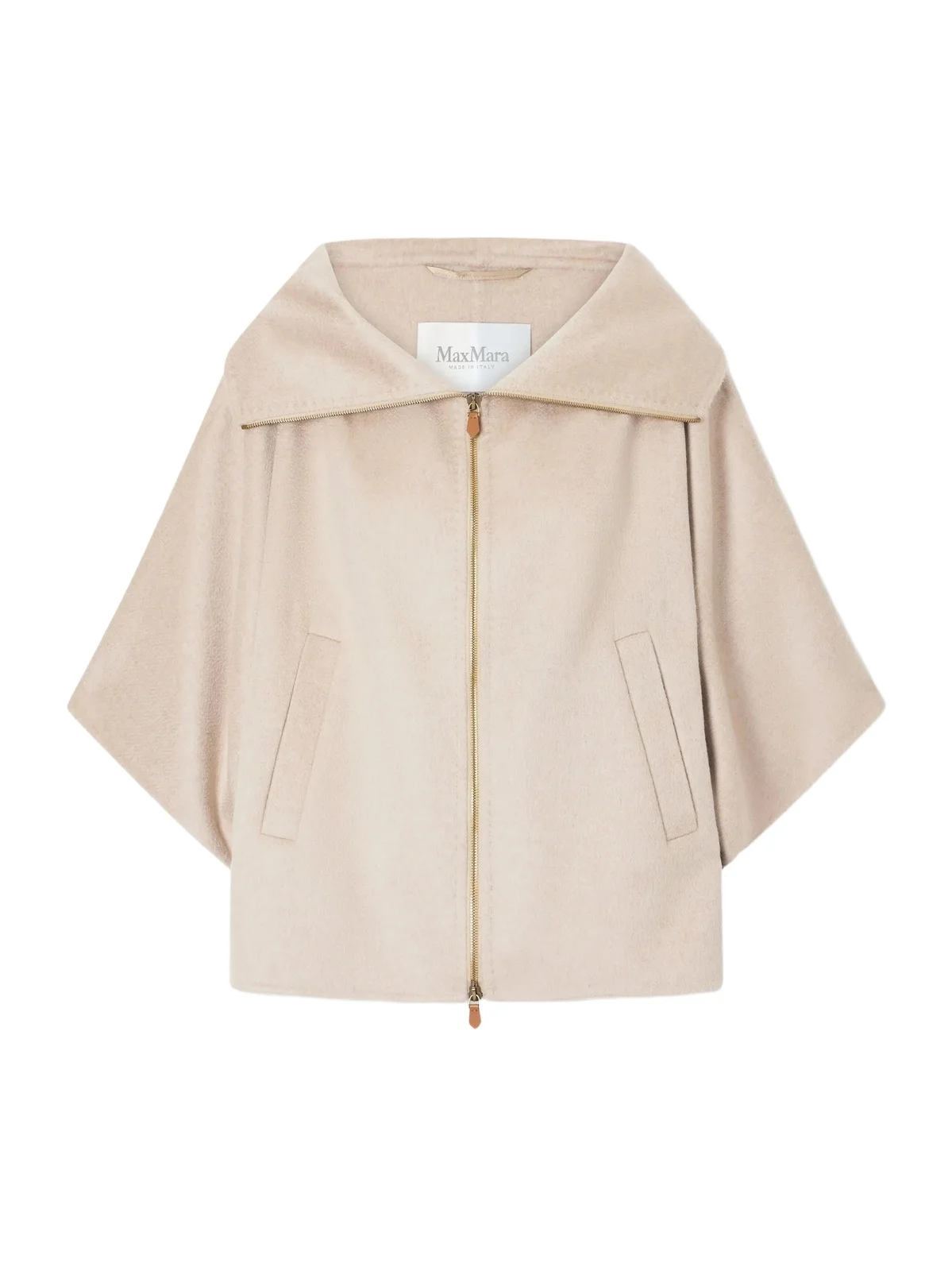 Draped Cashmere Short Coat