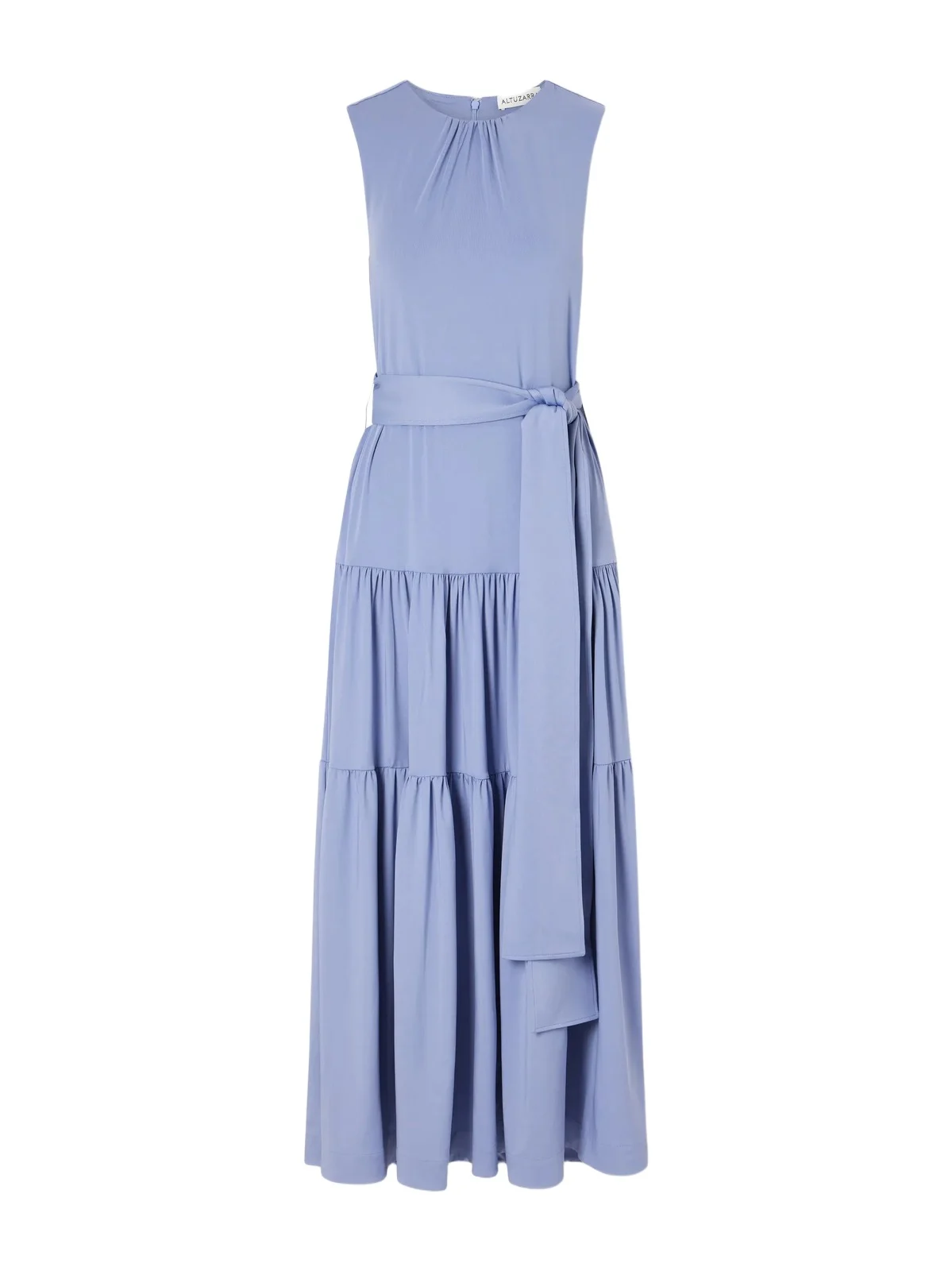 Liza Belted Tiered Gathered Jersey Maxi Dress Liza Belted Tiered Gathered Jersey Maxi Dress
