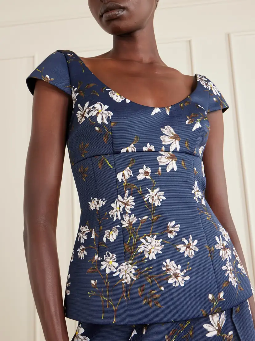Emilia Wickstead + Manolo Blahnik Aubriela Taffeta-faille Top | Thumbnail 4 Emilia Wickstead + Manolo Blahnik Aubriela Taffeta-faille Top | Thumbnail 4