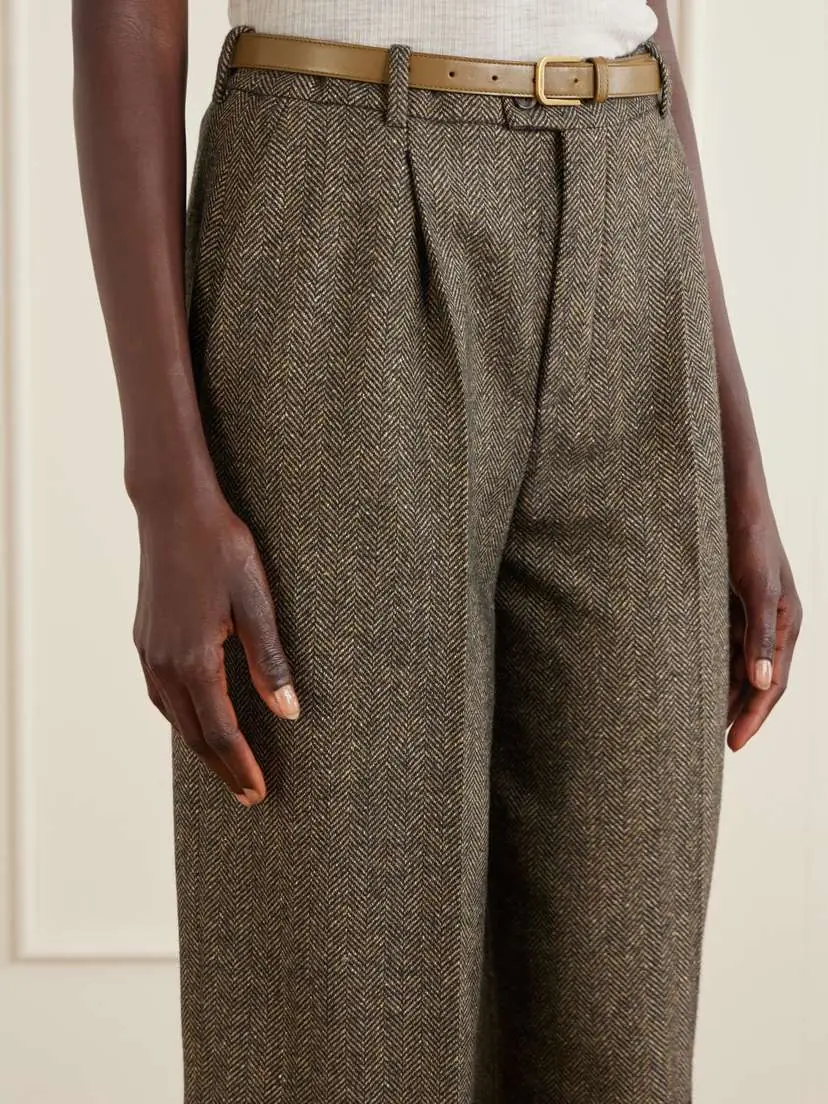 Saint Laurent Herringbone Wool-blend Knee Shorts | Thumbnail 5 Saint Laurent Herringbone Wool-blend Knee Shorts | Thumbnail 5