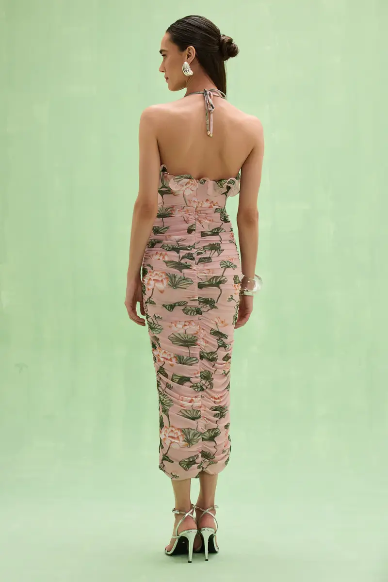 PatBo LOTUS MIDI DRESS | Thumbnail 4