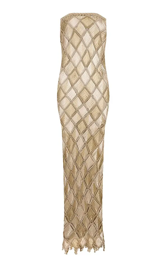 Ambar Handwoven Macramé Maxi Dress