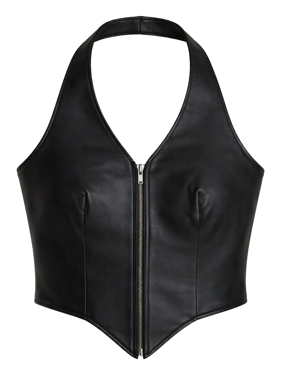 ZUT Carioca Leather Halterneck Top