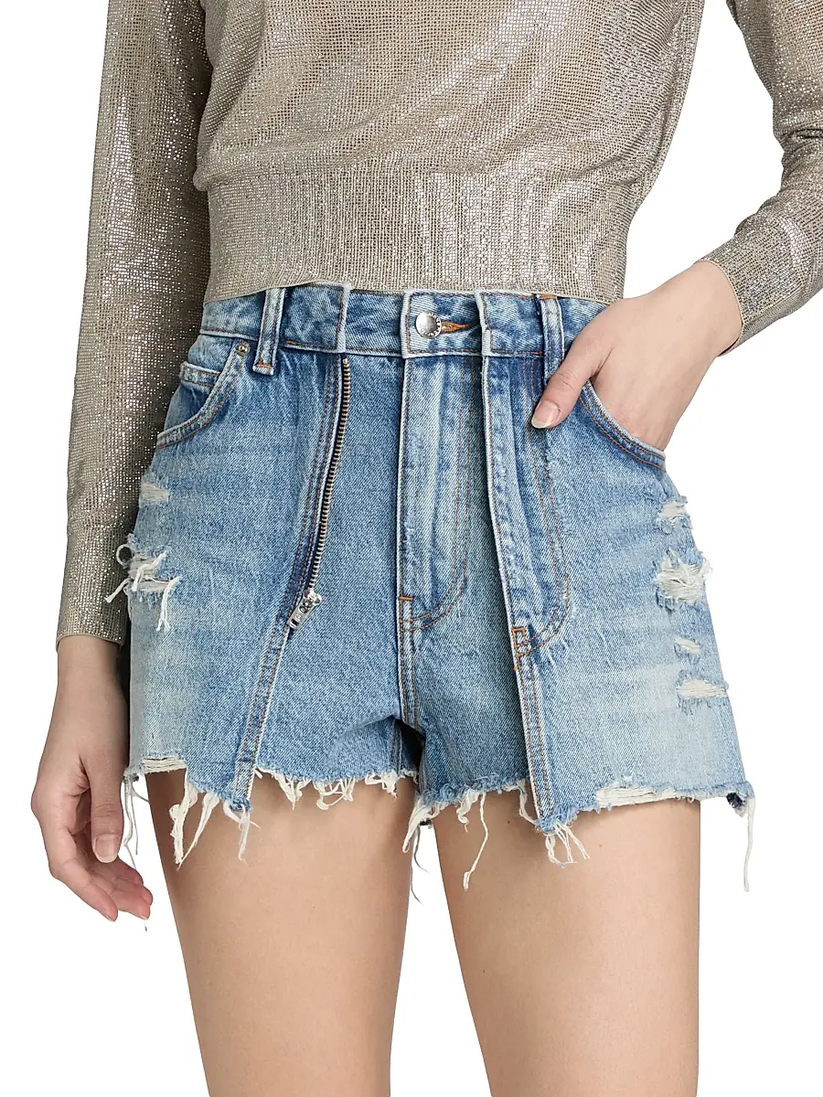 Alexander Wang Women's Distressed Double Layer Skort | Thumbnail 3 Alexander Wang Women's Distressed Double Layer Skort | Thumbnail 3