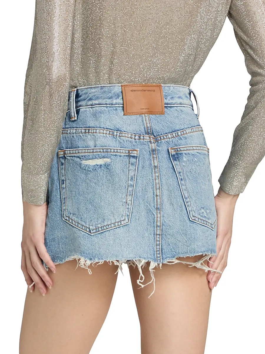 Alexander Wang Women's Distressed Double Layer Skort | Thumbnail 5 Alexander Wang Women's Distressed Double Layer Skort | Thumbnail 5