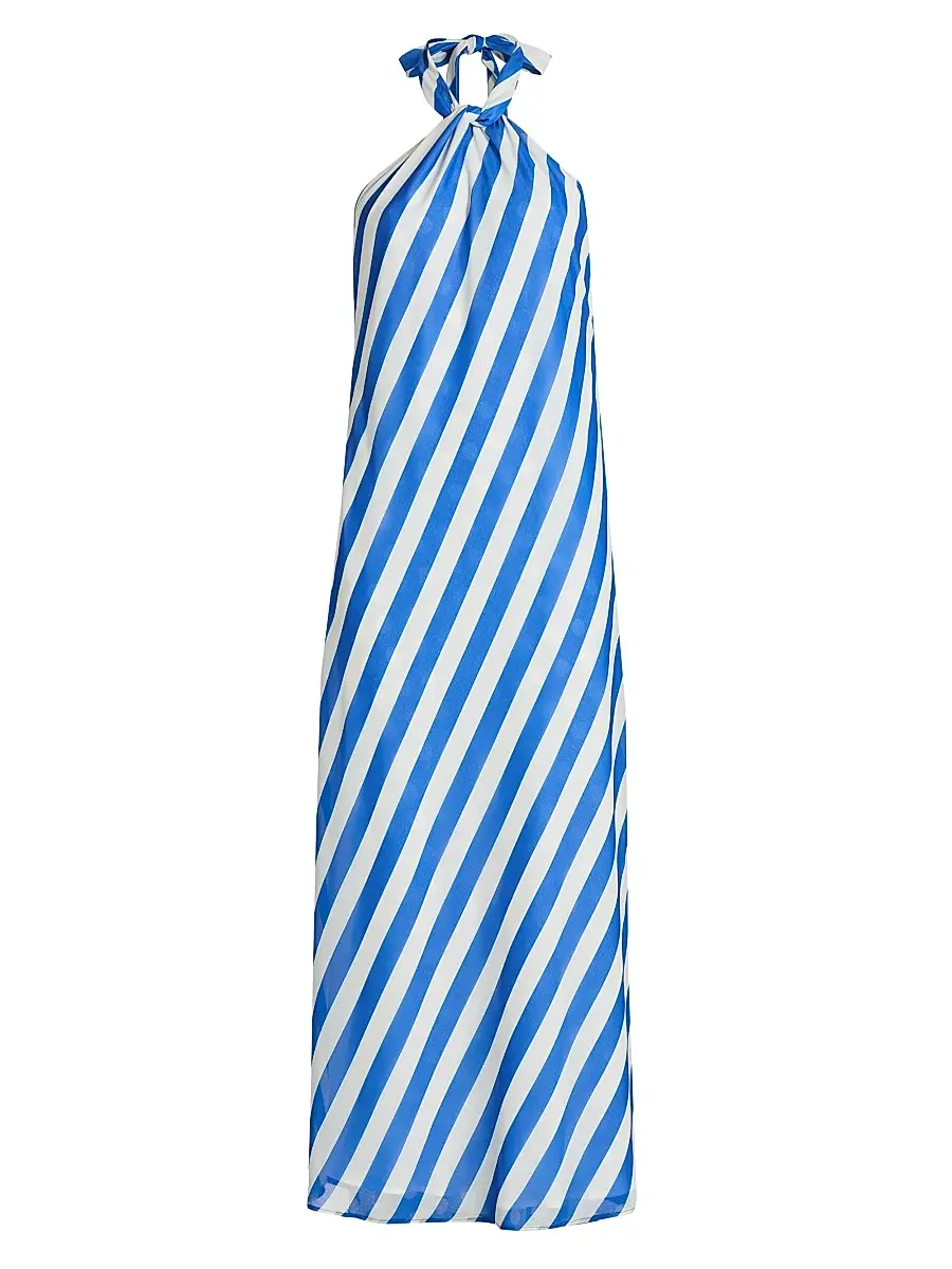 Solid & Striped Women's The Brisa Reversiable Cover-Up Maxi Dress - Blue Stripe - Size XS | Image 1 Solid & Striped Women's The Brisa Reversiable Cover-Up Maxi Dress - Blue Stripe - Size XS | Image 1