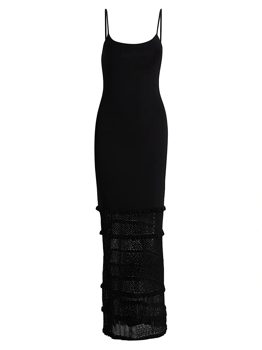 Solid & Striped Women's The Gabrielle Knit Maxi Dress - Noir | Image 1 Solid & Striped Women's The Gabrielle Knit Maxi Dress - Noir | Image 1