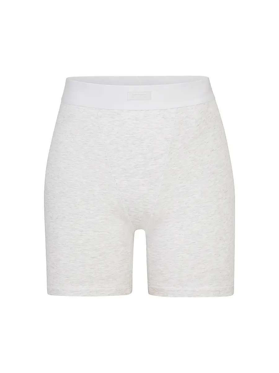Skims Women's Boyfriend Boxer Shorts - Light Heather Grey - Size XXXXL | Image 1 Skims Women's Boyfriend Boxer Shorts - Light Heather Grey - Size XXXXL | Image 1