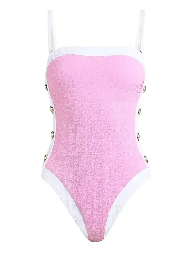 Women's Colorblock Chic Tory Bandeau One-Piece Swimsuit